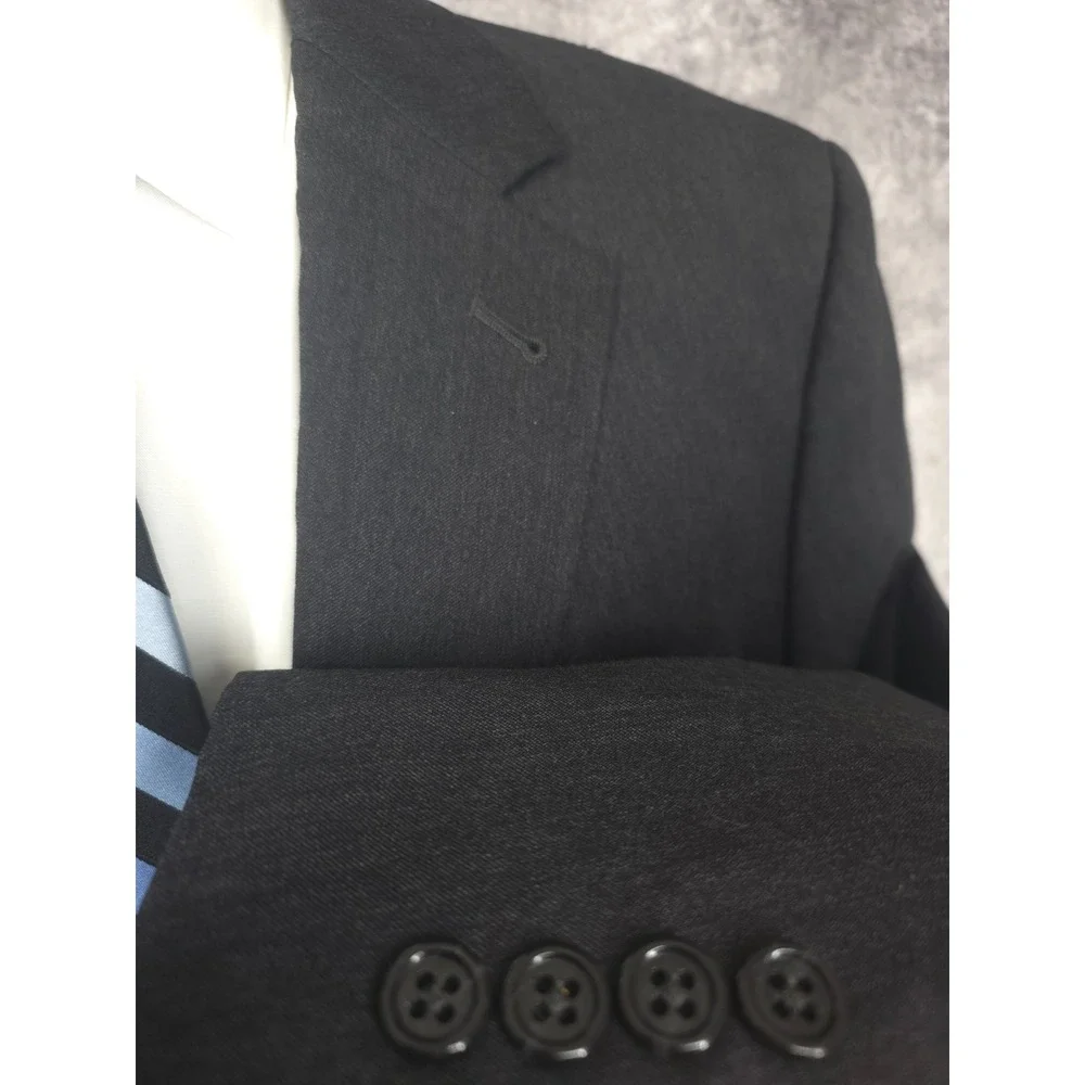 Jos A Bank Blazer Jacket Mens 40R‎ Gray Sports Coat 2 Buttons Pure Wool *